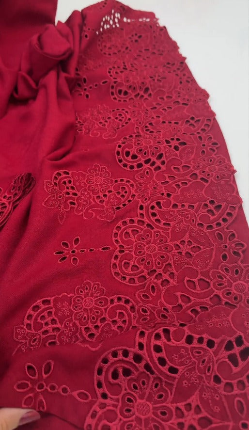 02-Piece Stitched & UnStitched Embroidered Premium Lawn