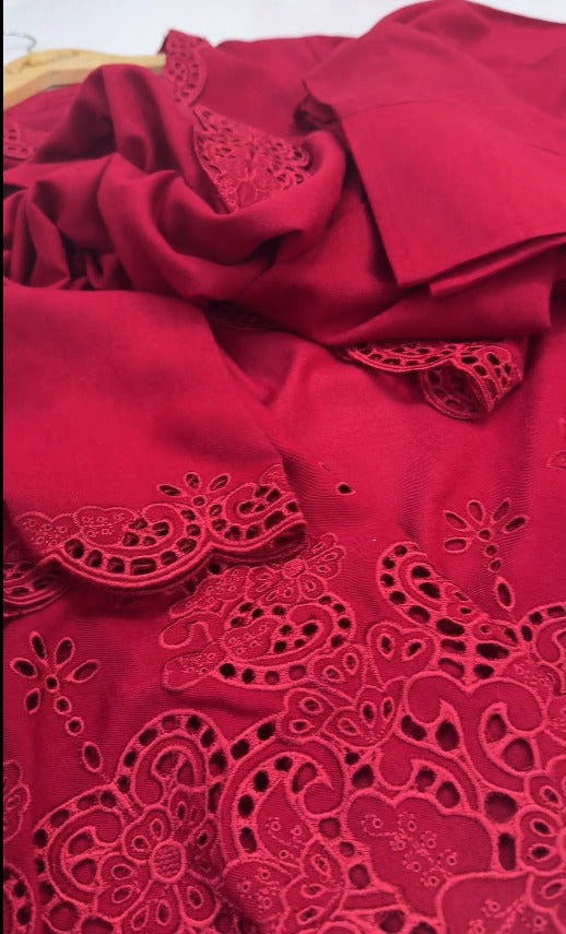02-Piece Stitched & UnStitched Embroidered Premium Lawn