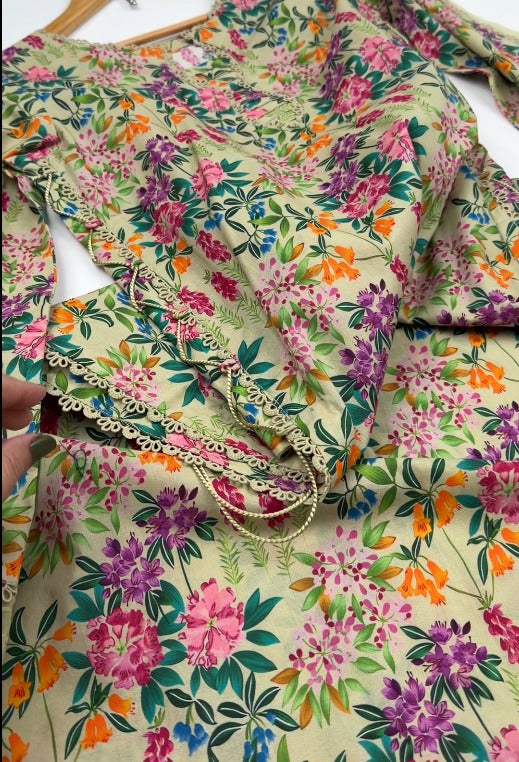 Stitched UnStitched 2PC Premium Quality Doria Lawn